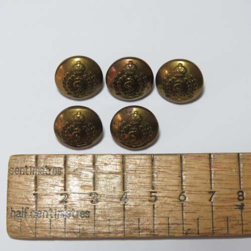Canada Royal Medical Corps buttons - Lot of 5 smaller buttons