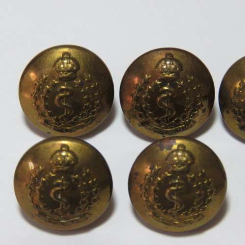 Canada Royal Medical Corps buttons - Lot of 5 smaller buttons