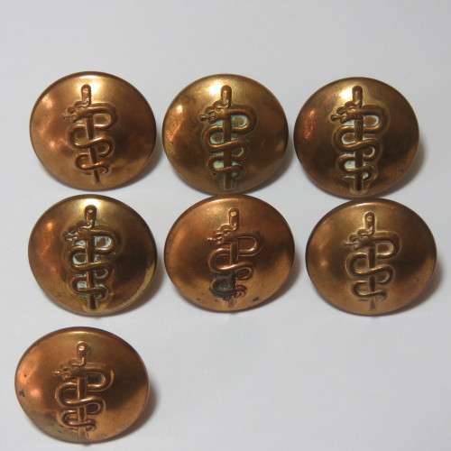 SA Medical Corps buttons lot of 7 large buttons