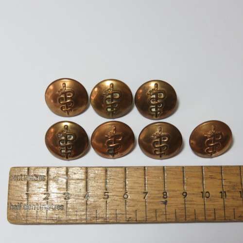 SA Medical Corps buttons lot of 7 large buttons