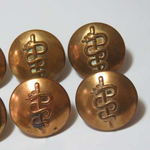 SA Medical Corps buttons lot of 7 large buttons