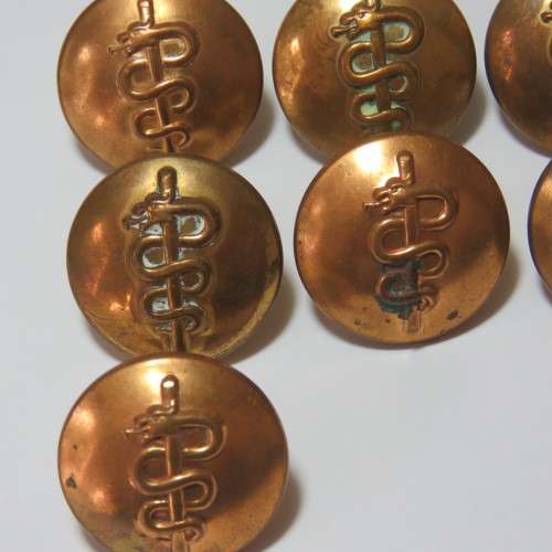 SA Medical Corps buttons lot of 7 large buttons