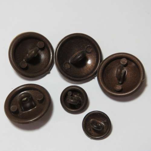South African Defense Force Springbok buttons - Lot of 6 scarce brown plastic buttons