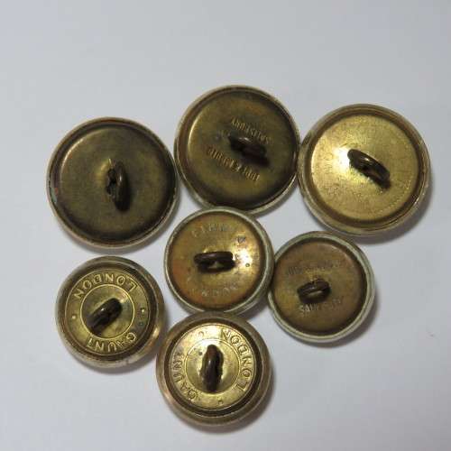 BSAP lot of 7 buttons 3 large and medium 1953-1965 Queen Elizabeth