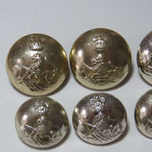 BSAP lot of 7 buttons 3 large and medium 1953-1965 Queen Elizabeth