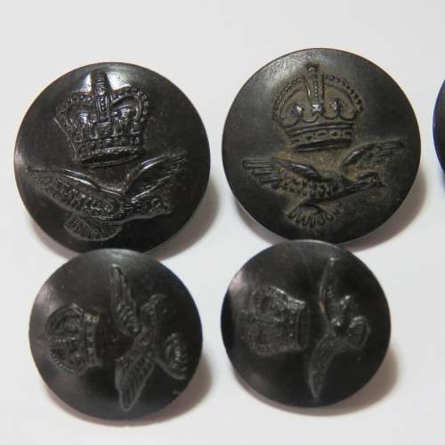South African Air force buttons 2 sizes made in Bakelite - Scarce - 5 Buttons