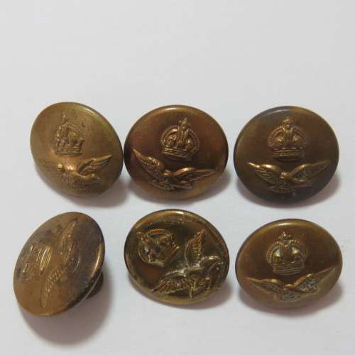 South African Air force buttons - Lot of 6 smaller size buttons - All different makers