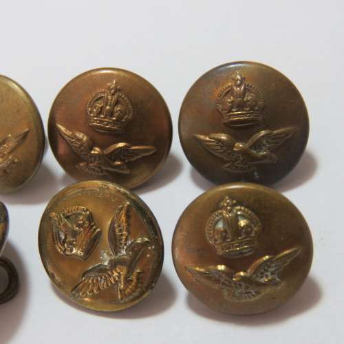 South African Air force buttons - Lot of 6 smaller size buttons - All different makers