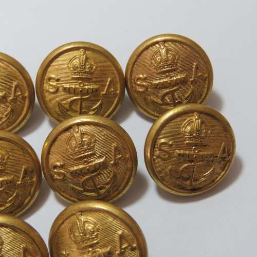 South African Navy - Lot of 8 buttons made by Metal Art, Pretoria