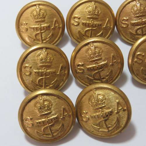 South African Navy - Lot of 8 buttons made by Metal Art, Pretoria