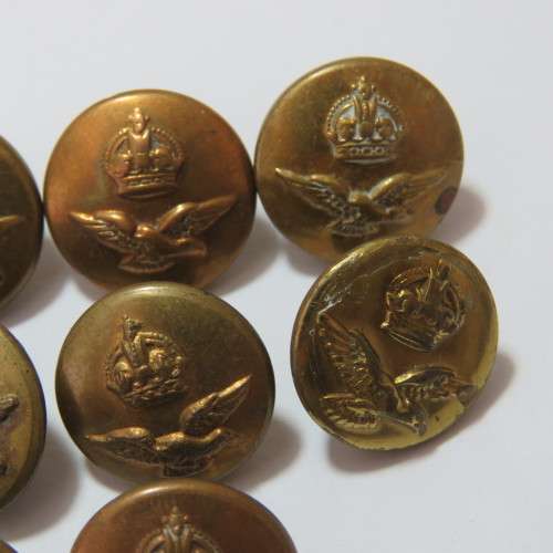South African Air force buttons lot of 8 smaller size buttons all different makers