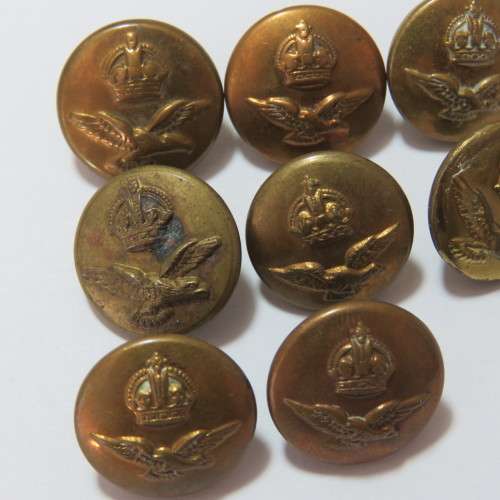 South African Air force buttons lot of 8 smaller size buttons all different makers