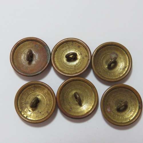Royal Navy Buttons King`s crown lot of 6 buttons made by JR Gaunt and Sons