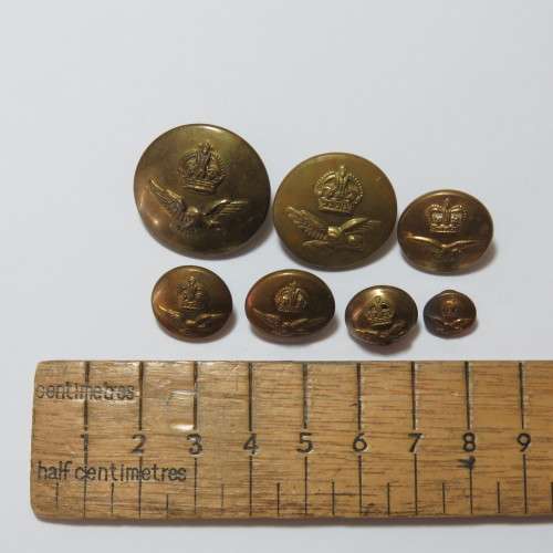 South African Air force buttons - 7 Different sizes
