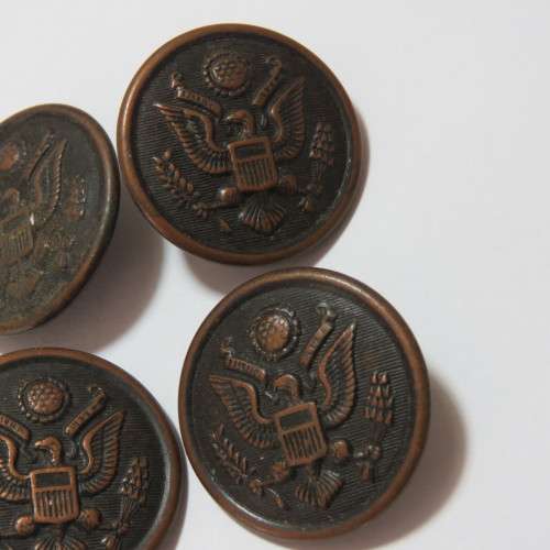 US Army General Service buttons lot of 4 Scoville MFG Co buttons made 1902 to 1918
