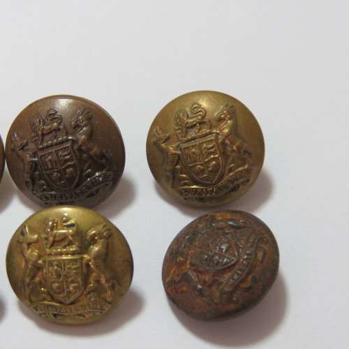 South African Defense Force military buttons - Lot of 7 small buttons - All from different makers