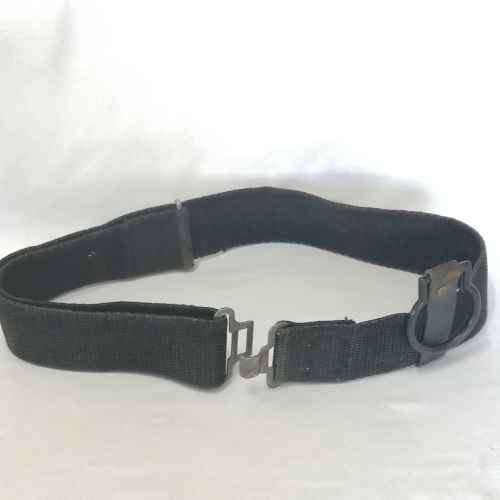 Black material tactical belt with baton holster