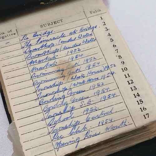 Booklet with vintage photo negatives from 1950's