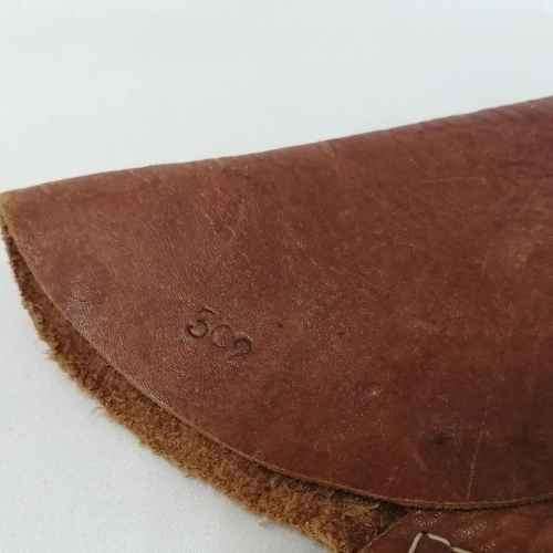 Handmade leather gun holster for revolver - marked 302