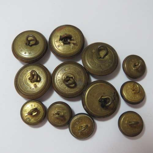 South African Defense Force military buttons wartime blackened lot of 12 buttons