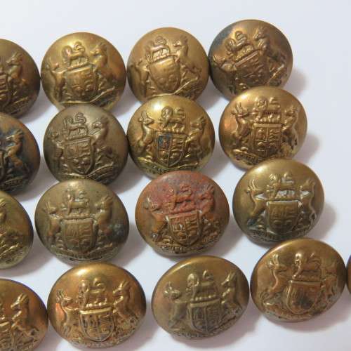 South African Defense Force military buttons - Lot of 20 small buttons made by BandP Ltd, Birmingham