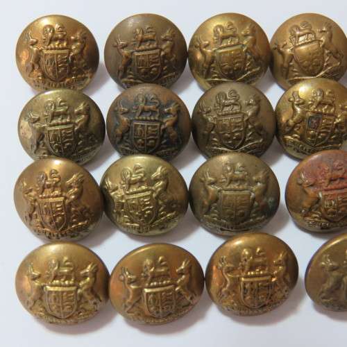 South African Defense Force military buttons - Lot of 20 small buttons made by BandP Ltd, Birmingham
