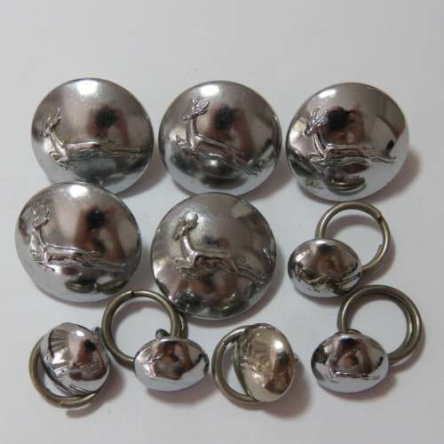 South African Defense Force Springbok buttons - 5 Coat and 5 pocket buttons - Post 1976