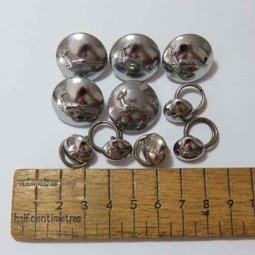 South African Defense Force Springbok buttons - 5 Coat and 5 pocket buttons - Post 1976