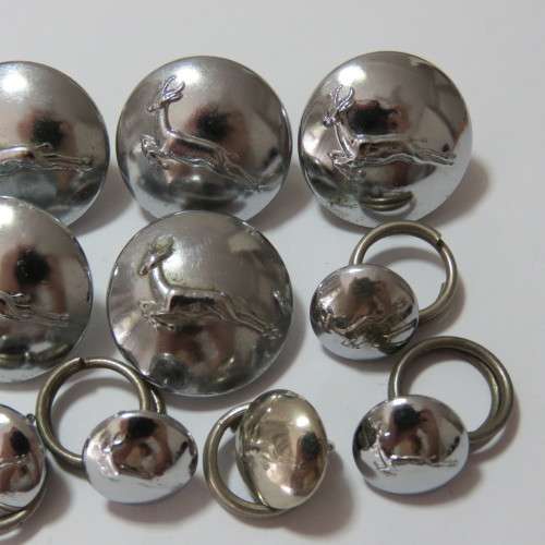 South African Defense Force Springbok buttons - 5 Coat and 5 pocket buttons - Post 1976
