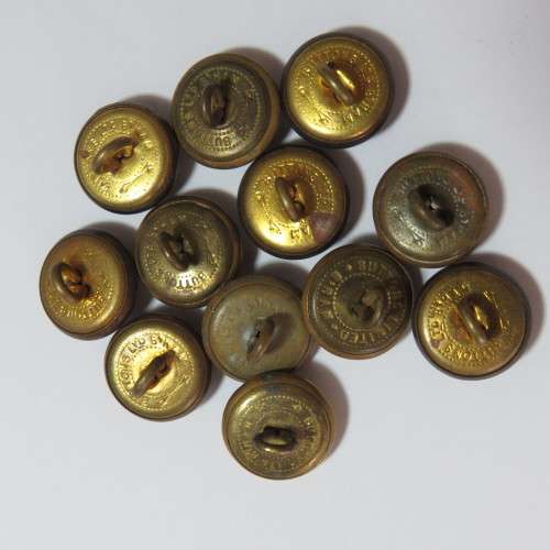 South African Defense Force military buttons - Lot of 6 small wartime and 6 small peacetime buttons