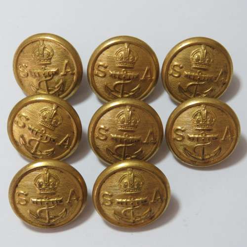 South African Navy - Lot of 8 buttons made by Metal Art, Pretoria
