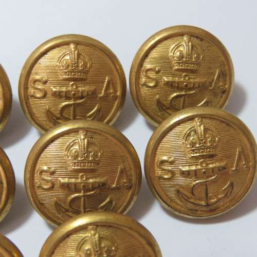 South African Navy - Lot of 8 buttons made by Metal Art, Pretoria