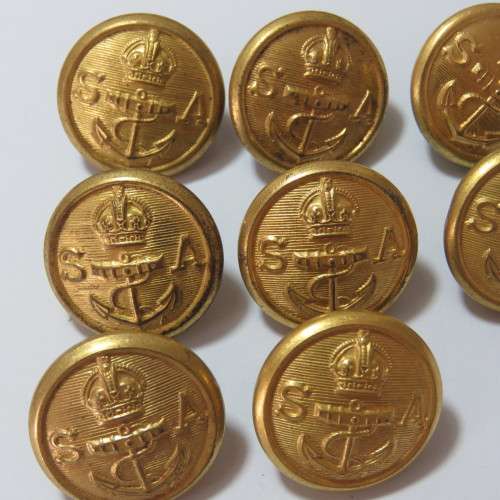 South African Navy - Lot of 8 buttons made by Metal Art, Pretoria