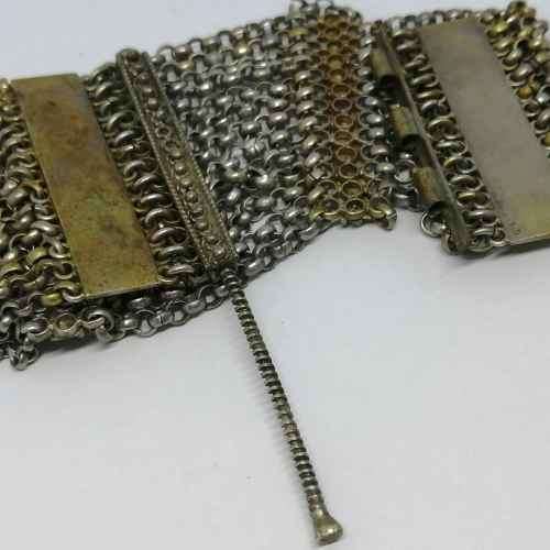 Low Grade silver bracelet - weighs 79.4grams