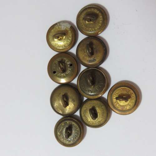 South African Air force buttons smaller size - Lot of 9 different makers/periods - Very hard to get
