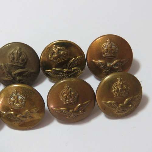 South African Air force buttons smaller size - Lot of 9 different makers/periods - Very hard to get