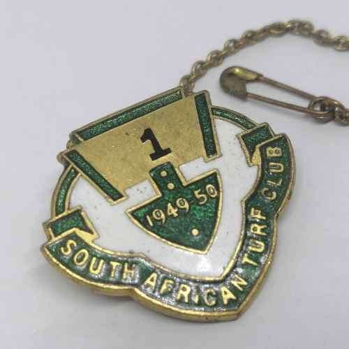 1949-50 South African Turf club membership fob medallion #1