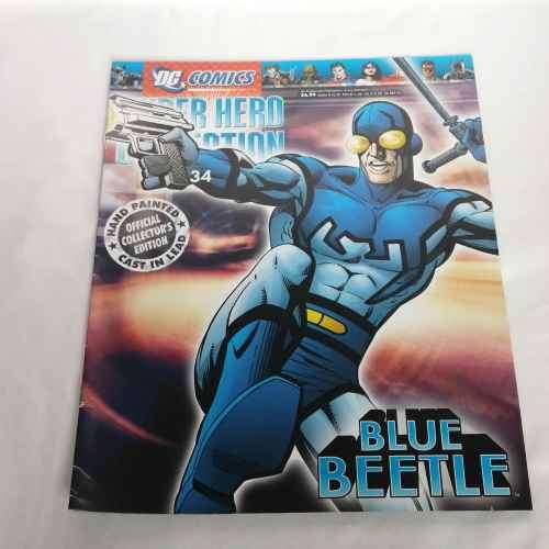 Eaglemoss DC Comics Super Hero Collection #34 - Blue Beetle figurine with magazine
