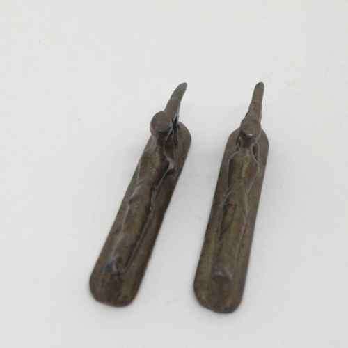 Pair of Vintage Machine gunner lead soldiers - 45mm