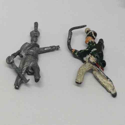 Lot of 6 vintage lead soldiers with missing pieces