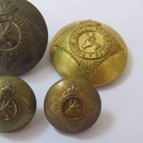 South African Permanent Force buttons Pre 1926 lot of 4 - 2 Large and 2 small