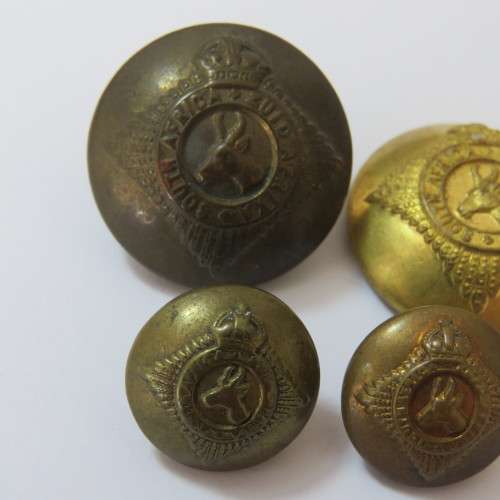 South African Permanent Force buttons Pre 1926 lot of 4 - 2 Large and 2 small