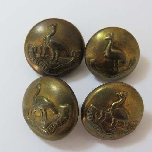 Northern Rhodesia Regiment - Lot of 4 medium size buttons - Scarce
