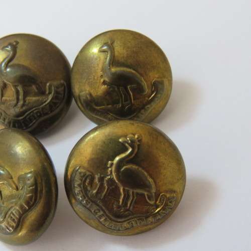 Northern Rhodesia Regiment - Lot of 4 medium size buttons - Scarce