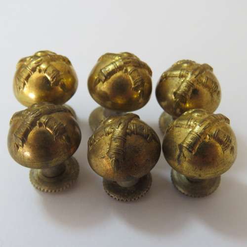 French Artillery WW1/WW2 screw in buttons - Set of 6