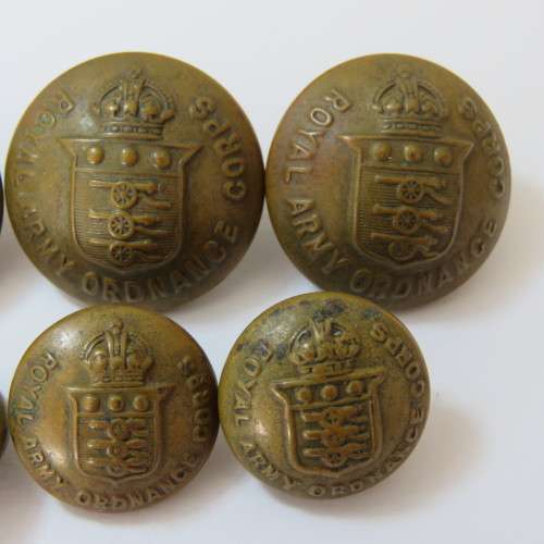 Royal Army Ordnance Corps lot of 6 buttons