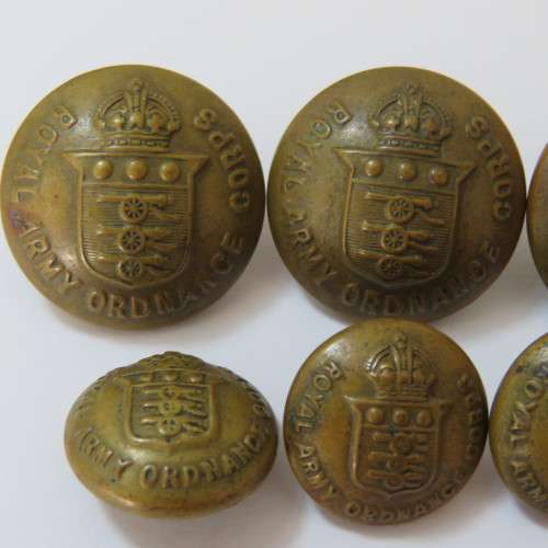 Royal Army Ordnance Corps lot of 6 buttons