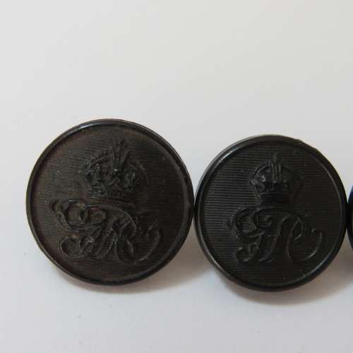 General Post Office Bakelite buttons - King`s crown lot of 3