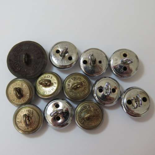 Dover Harbour Police buttons 3 types - Lot of 12