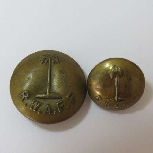 Royal West African Frontier Force buttons large and small